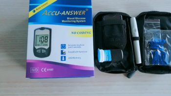 Accu-Answer Glucose Test Meter - black