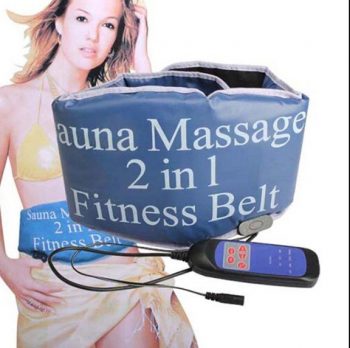 2 in 1 Sauna Slimming Massage Fitness Belt Body Massager Vibrating Heating Abdominal Muscle Exercise Belts Fat Burner