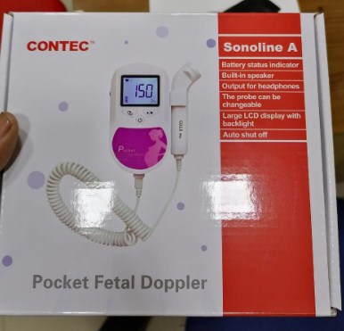 Contec Pocket Fetal Doppler Sonoline A with 2 MHz Probe