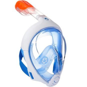 PPLife ThENICE Full Face Snorkel Mask,180 Degree Panorama view snorkel gear, Comfort & Superior optics free breath dry top set Anti-Fog Anti-Leak for Adults & Youth